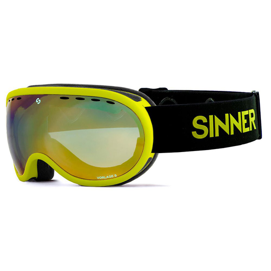 Sinner Vorlage S Ski Goggles Golden Double Full Orange Mirror Vent/ CAT3