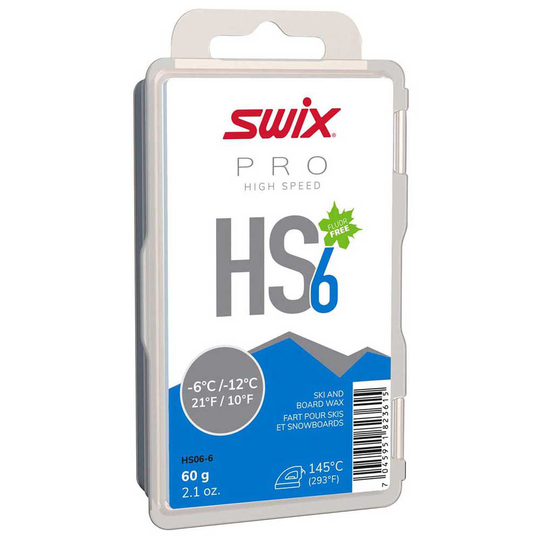 Swix Hs6 -6ºc/-12ºc 60 G Board Wax White,Blue