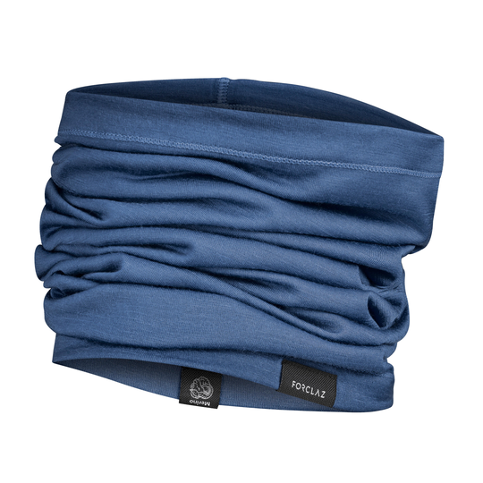 Multi-position Merino Wool Tube Scarf - Blue