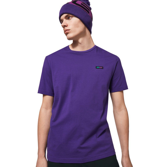Oakley Apparel Gradient B1b Patch Short Sleeve T-shirt Purple M Man