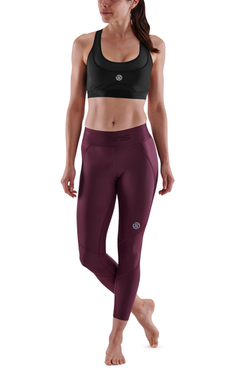 Skins Series-3 Womens Long Tights - Burgundy