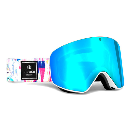 Siroko Gx Splatter Ski Goggles White Blue/CAT3