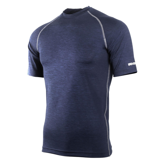 Mens Sports Base Layer Short Sleeve Tshirt (navy Heather)