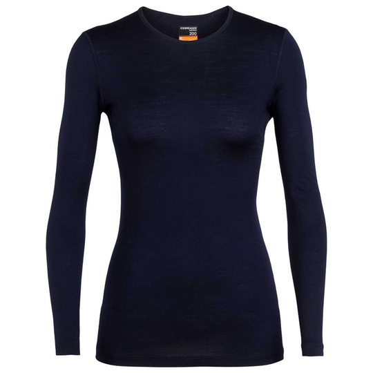 Icebreaker 200 Oasis Crew Merino Long Sleeve T-shirt Blue XS Woman