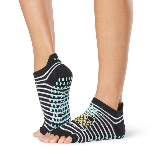 Womens/ladies Sweet Life Half Toe Socks (black)