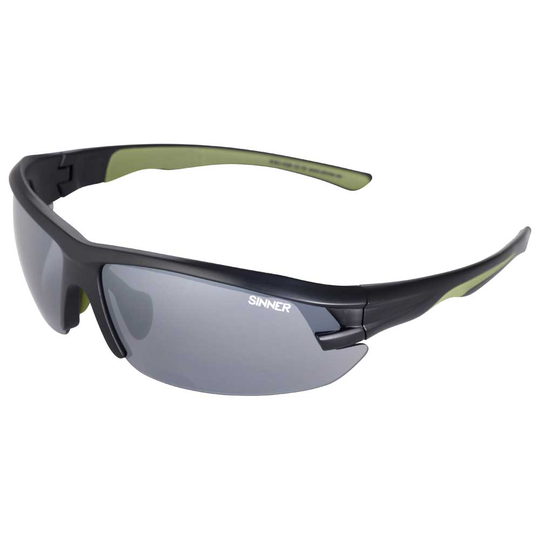 Sinner Speed Single Mirror Sunglasses Black PC Smoke Flash Mirror/CAT3