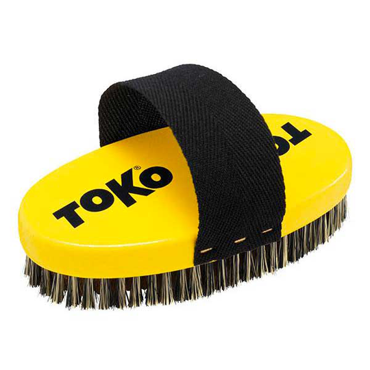 Toko Base Brush Oval Copper With Strap Yellow