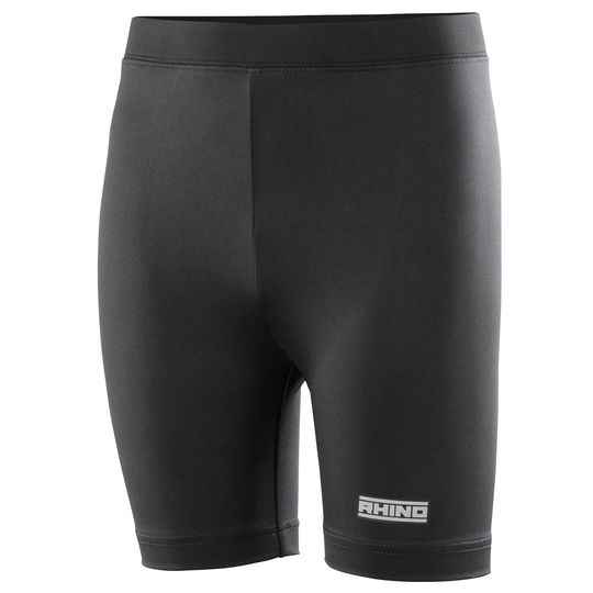 Childrens Boys Thermal Underwear Sports Base Layer Shorts (black)