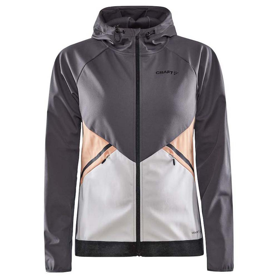 Craft Core Glide Hood Jacket Grey S Woman