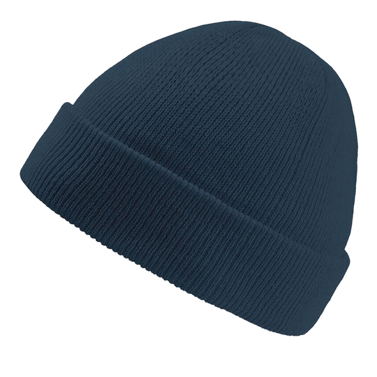 Wind Childrens/kids Double Skin Beanie With Turn Up (navy)