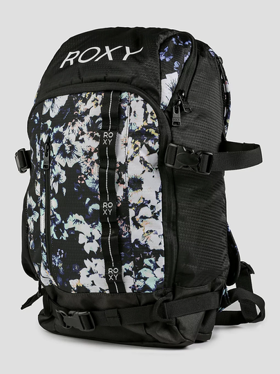 Roxy Tribute Backpack true black black flowers