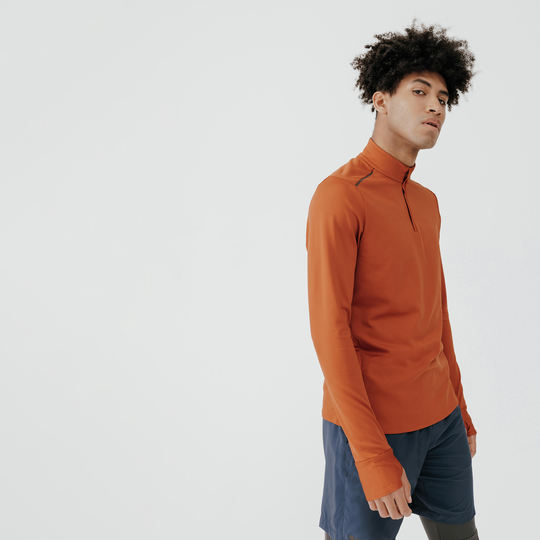 Running Long-sleeved T-shirt Run Warm - Orange