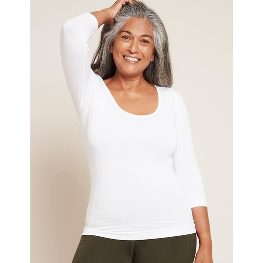 Boody Organic Bamboo Scoop Top Womens, Tops White