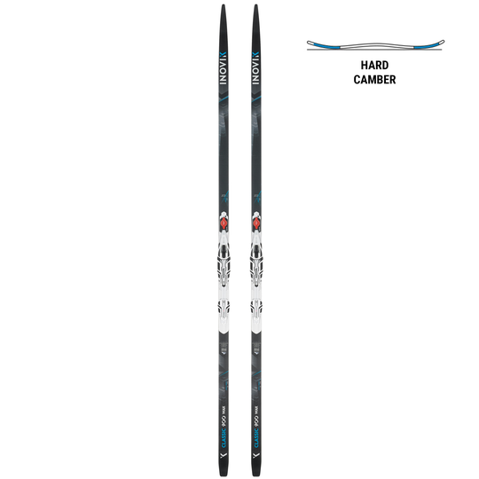Adult Classic Cross-country Waxable Ski 900 + Bindings Rottefella / Hard Camber